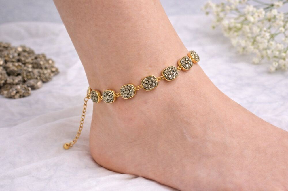 Pyrite Anklet