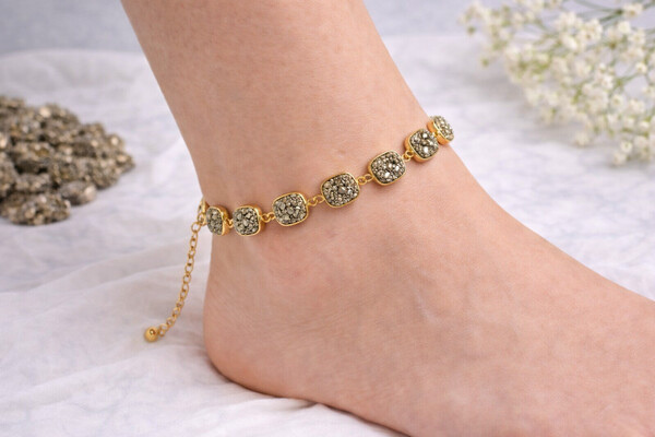 Pyrite Anklet