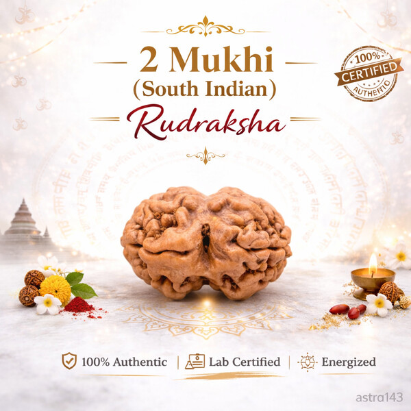 2 Mukhi Rudraksh (South indian)