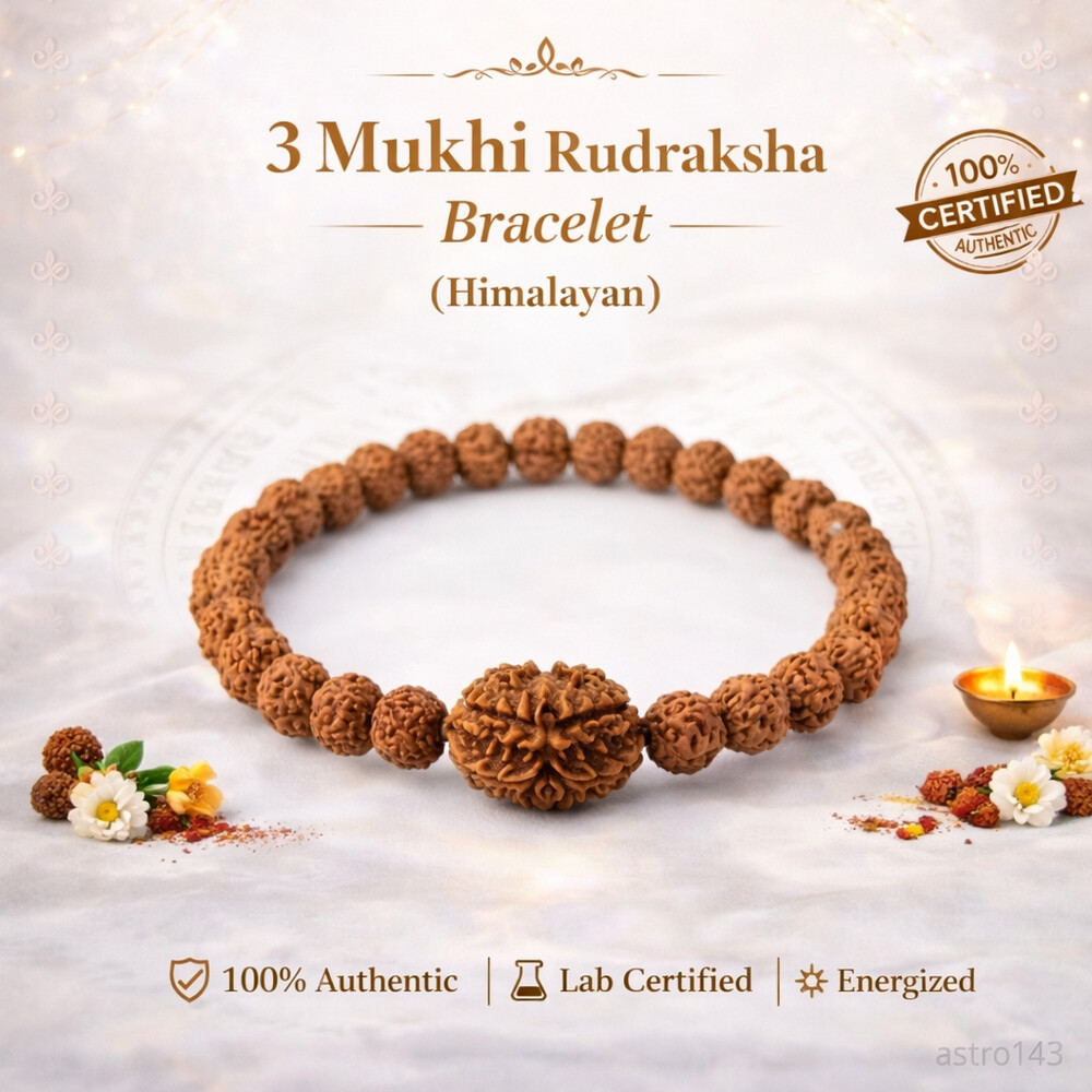 3 Mukhi Rudraksh Bracelet (Himalayan)