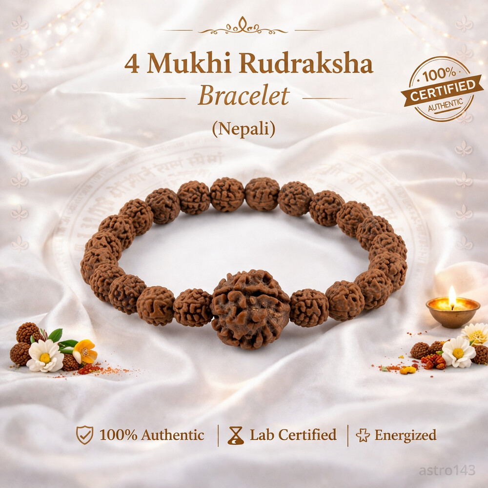 4 Mukhi Rudraksh Bracelet (Nepali)