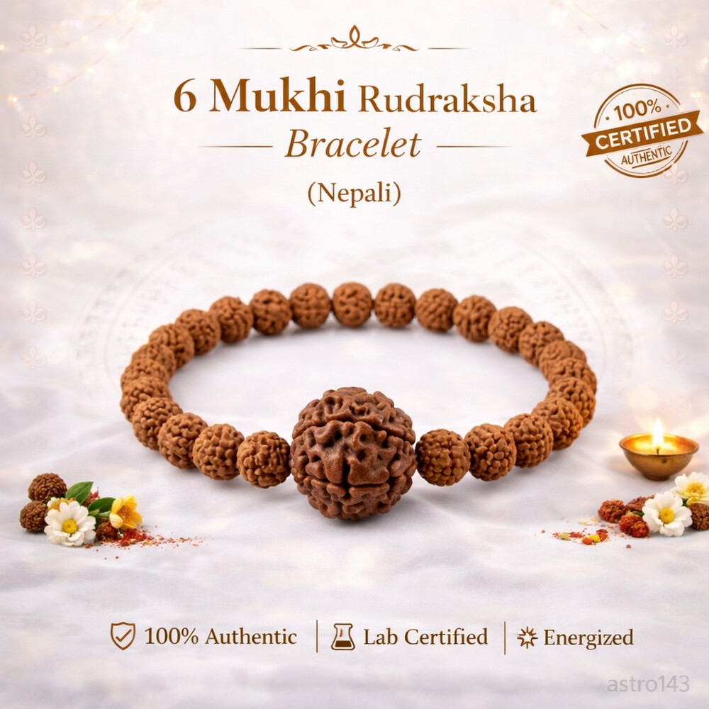 6 Mukhi Rudraksh Bracelet (Nepali)