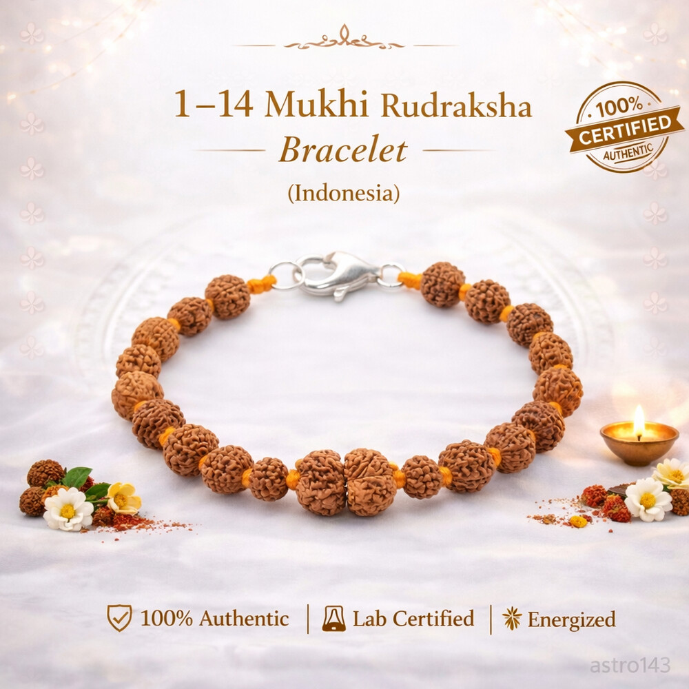 1–14 MUKHI RUDRAKSHA BRACELET (INDONESIA)