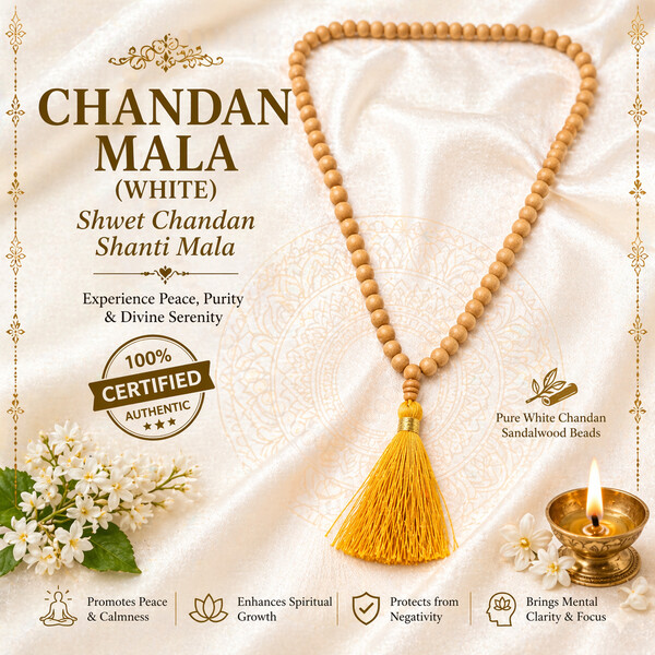 Chandan Mala (White) – Shwet Chandan Shanti Mala