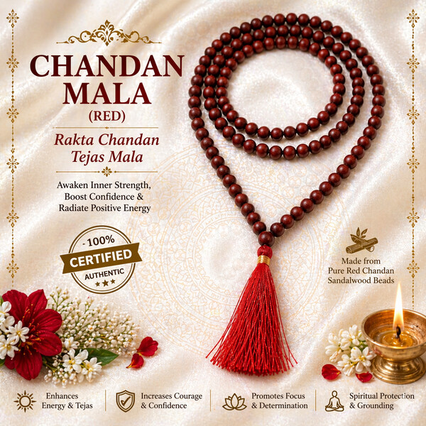 Chandan Mala (RED) – Rakta Chandan Tejas Mala