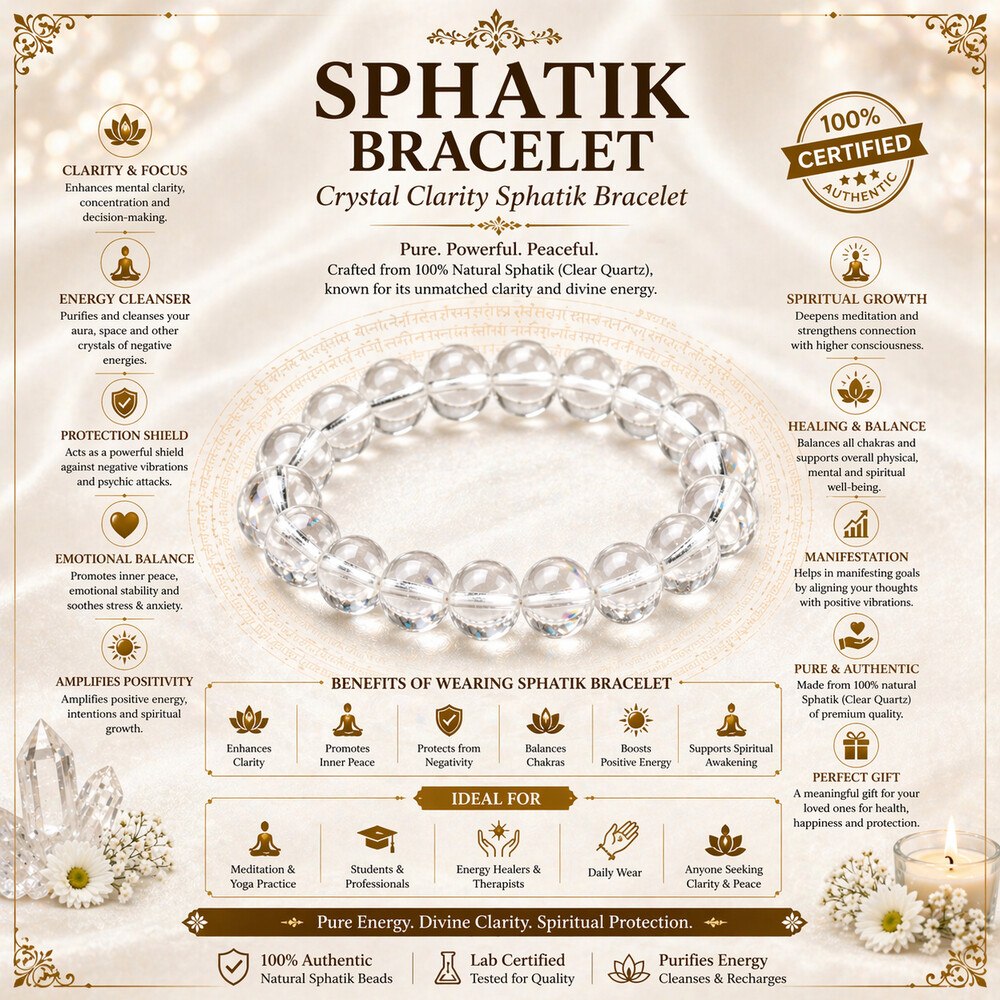 Sphatik Bracelet – Crystal Clarity Sphatik Bracelet