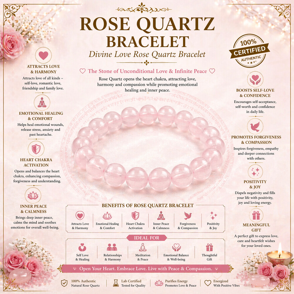 Rose Quartz Bracelet – Divine Love Rose Quartz Bracelet