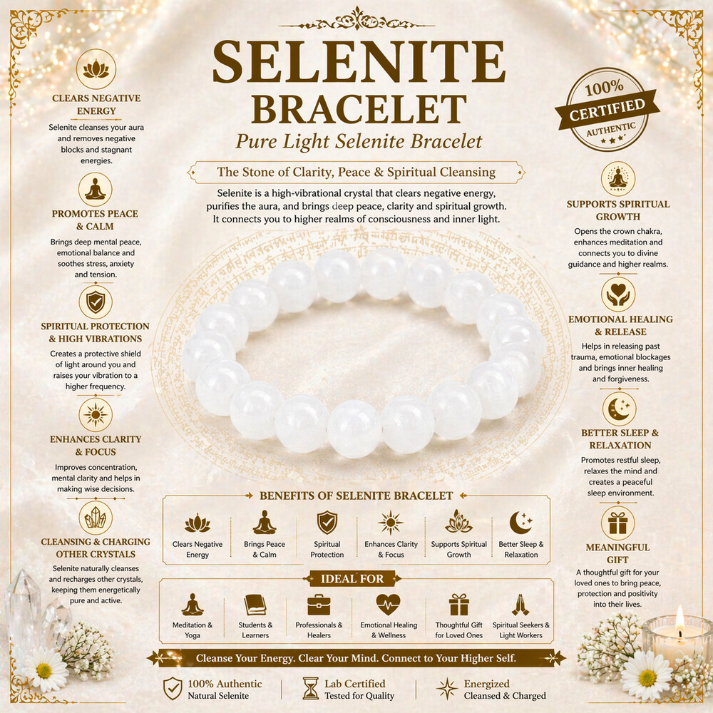 Selenite Bracelet – Pure Light Selenite Bracelet