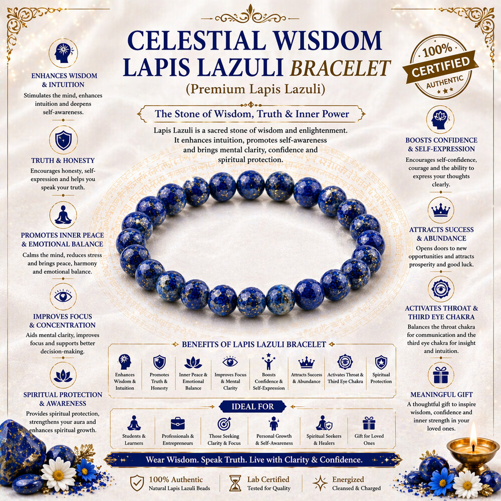 Lapis Lazuli Bracelet – Celestial Wisdom Lapis Bracelet