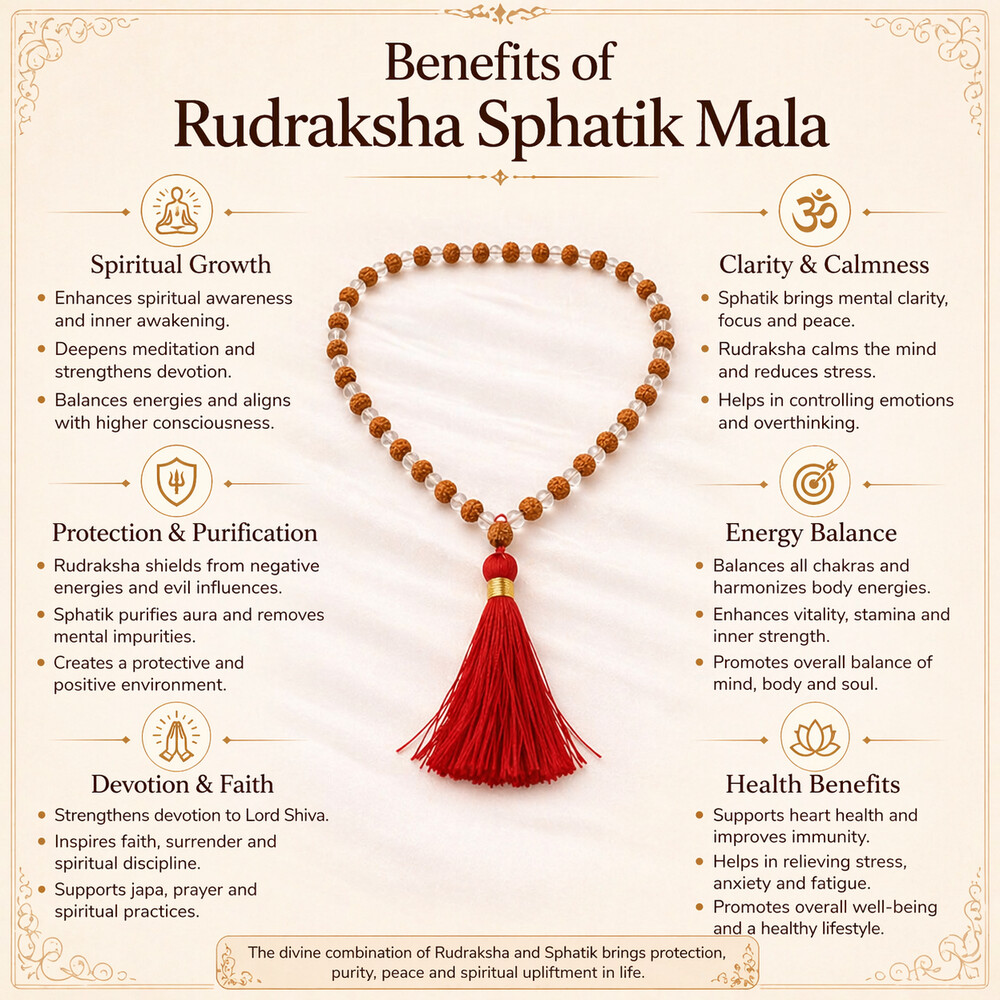 Rudraksha Sphatik Mala – Rudra Chaitanya Mala