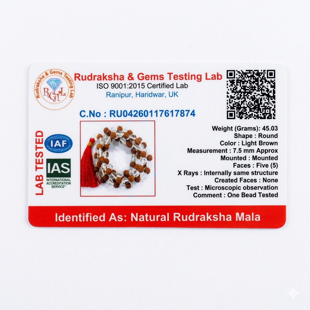 Rudraksha Sphatik Mala – Rudra Chaitanya Mala