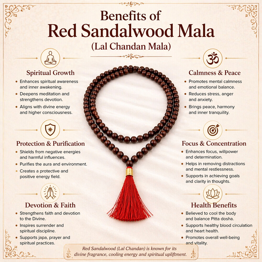 Chandan Mala (RED) – Rakta Chandan Tejas Mala