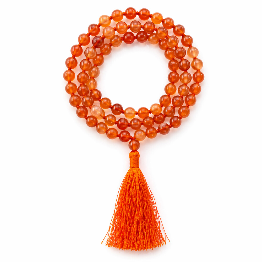 Carnelian Mala – Agni (fire, vitality, शक्ति)