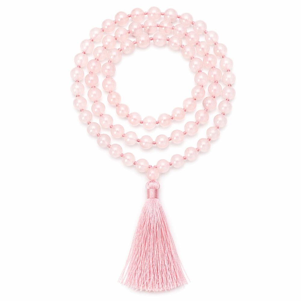 Rose Quartz Mala – Prema (divine love)