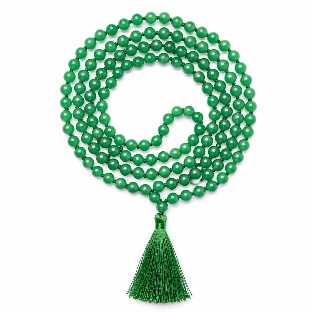 Green Aventurine Mala – Vridhi (growth, prosperity)