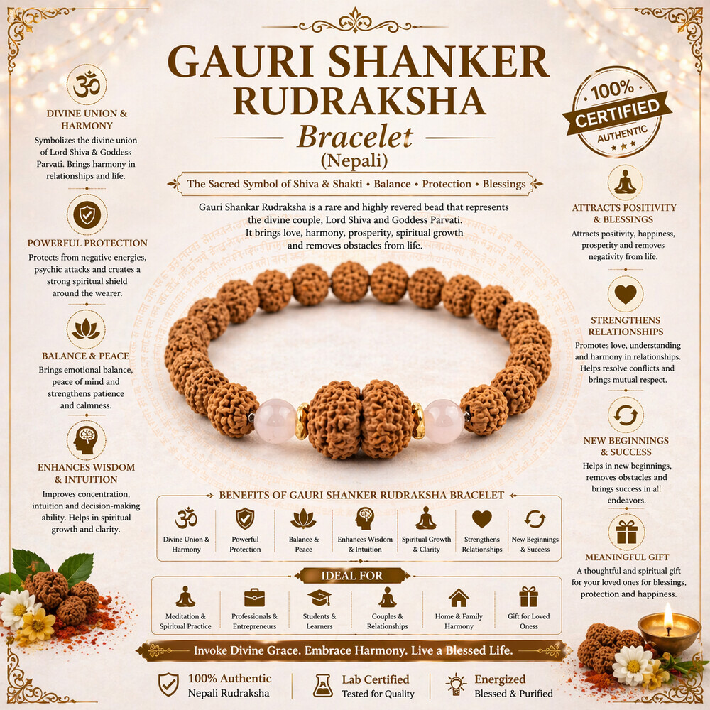 Gauri Shankar Rudraksha Bracelet (Nepali)