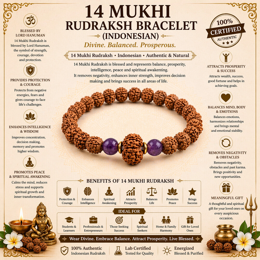 14 Mukhi Rudraksha Bracelet (Indonesian)
