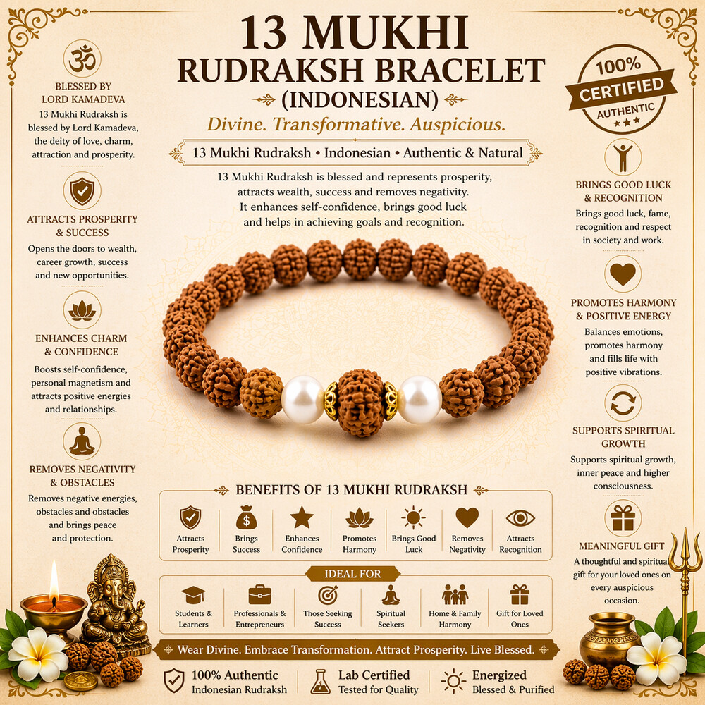 13 Mukhi Rudraksha Bracelet (Indonesian)