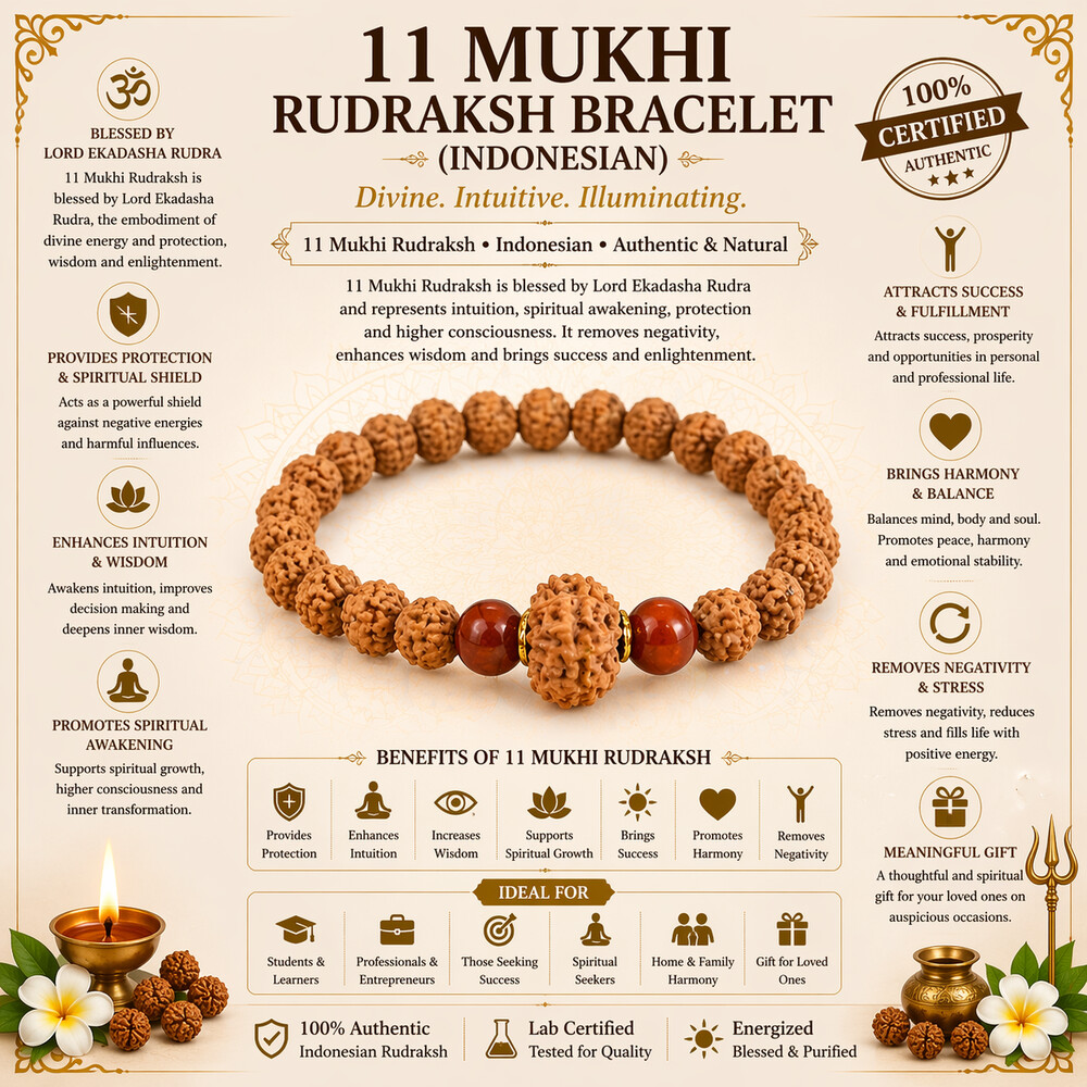11 Mukhi Rudraksha Bracelet (Indonesian)