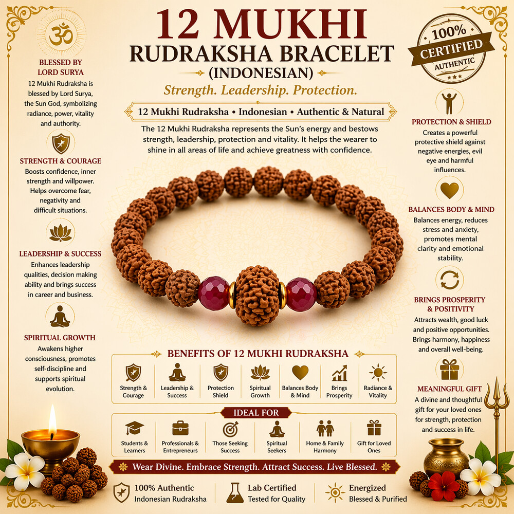 12 Mukhi Rudraksha Bracelet (Indonesian)
