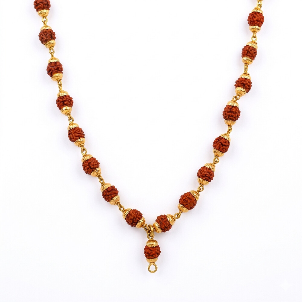 Rudraksha Metal Mala 54+1 | Meditation