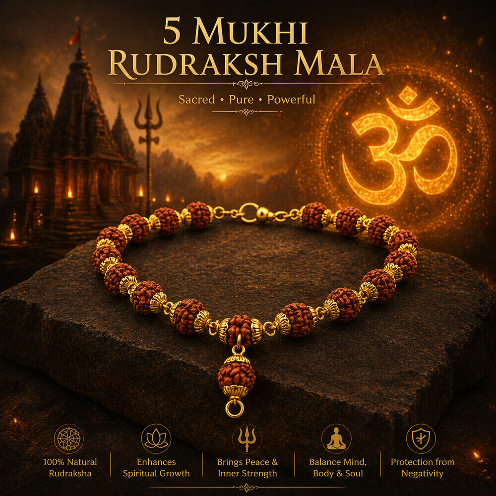 Rudraksha Metal Mala 54+1 | Meditation