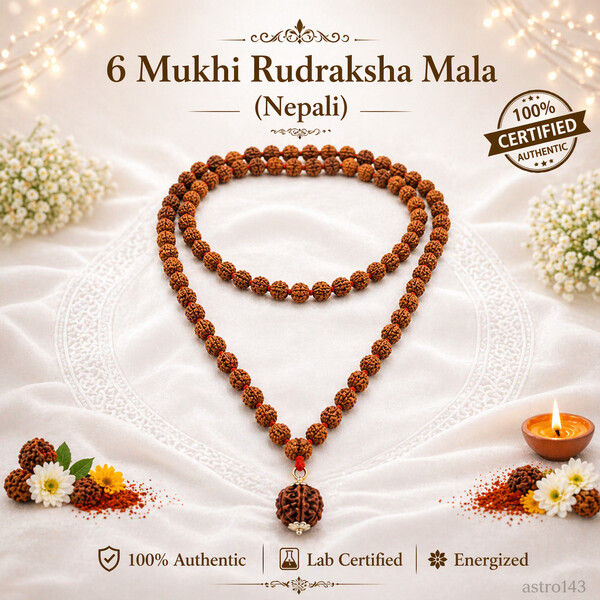 6 Mukhi Rudraksha Mala (Nepali)