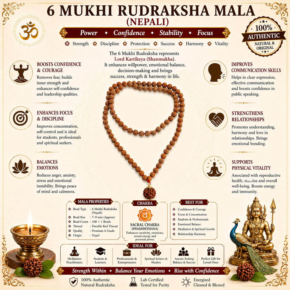 6 Mukhi Rudraksha Mala (Nepali)
