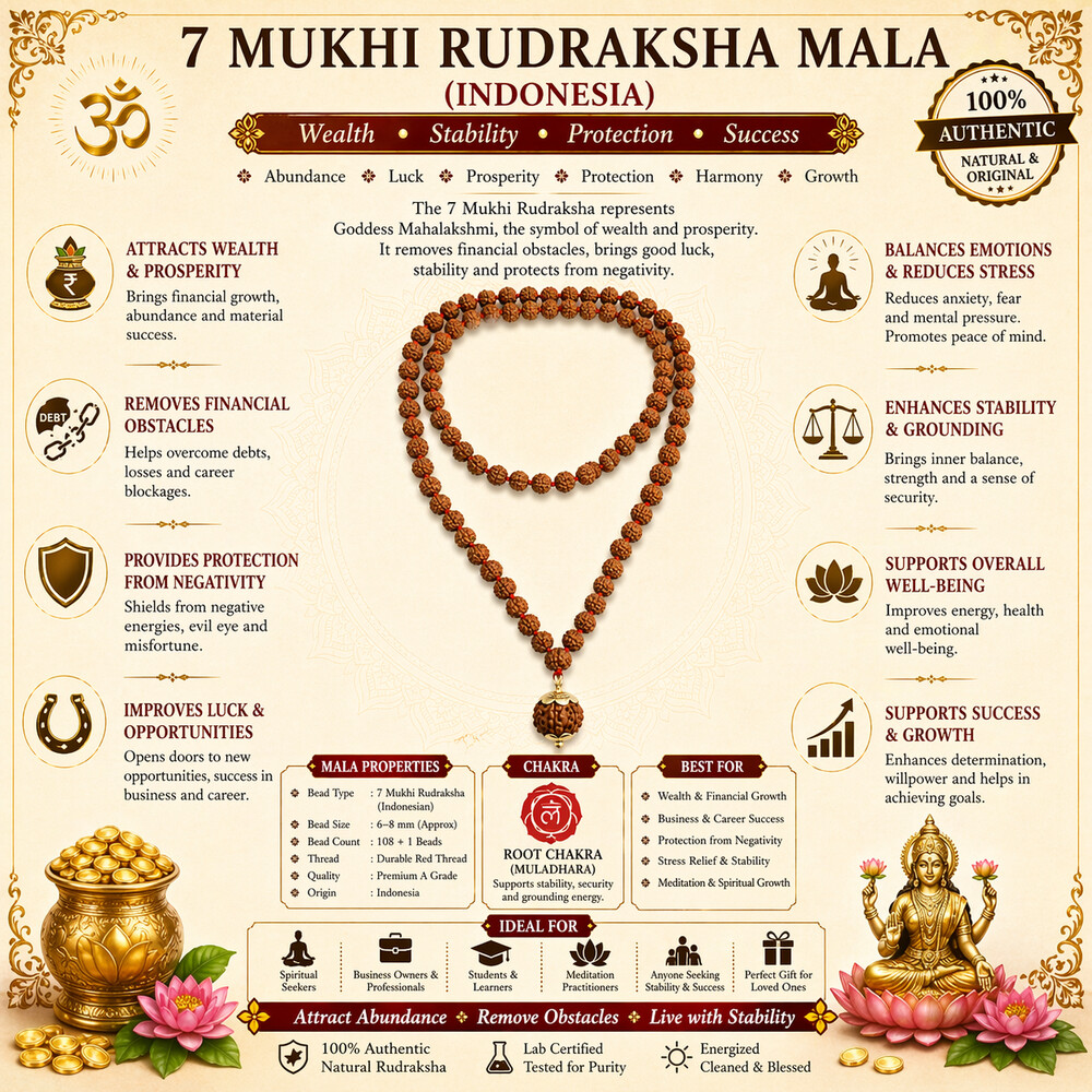 7 Mukhi Rudraksha Mala (Indonesia)
