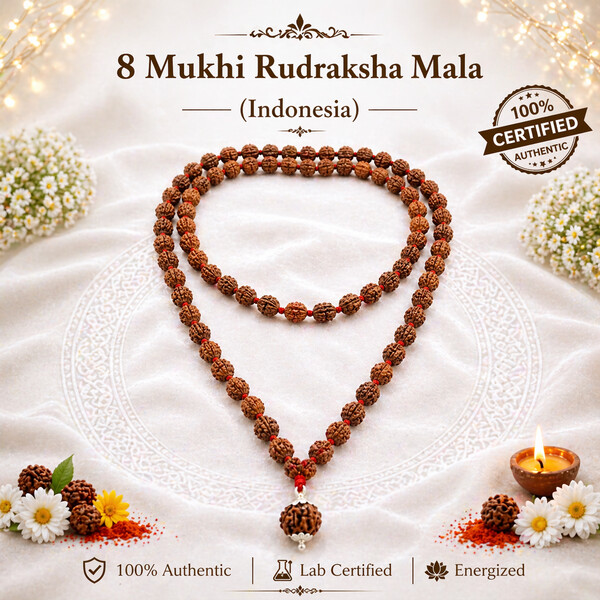 8 Mukhi Rudraksha Mala (Indonesia) 
