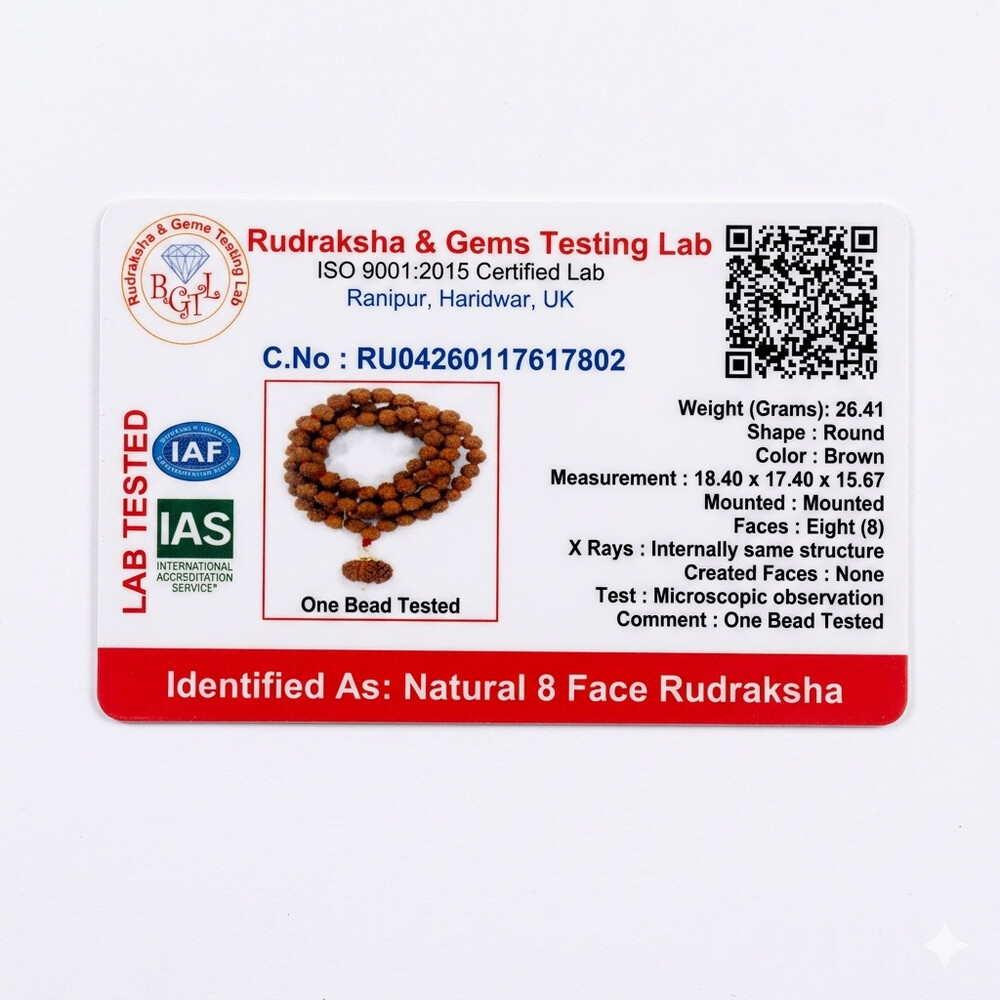 8 Mukhi Rudraksha Mala (Indonesia) 