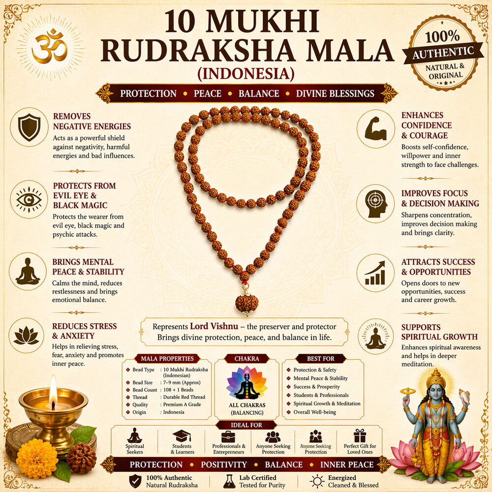 10 Mukhi Rudraksha Mala (Indonesia)