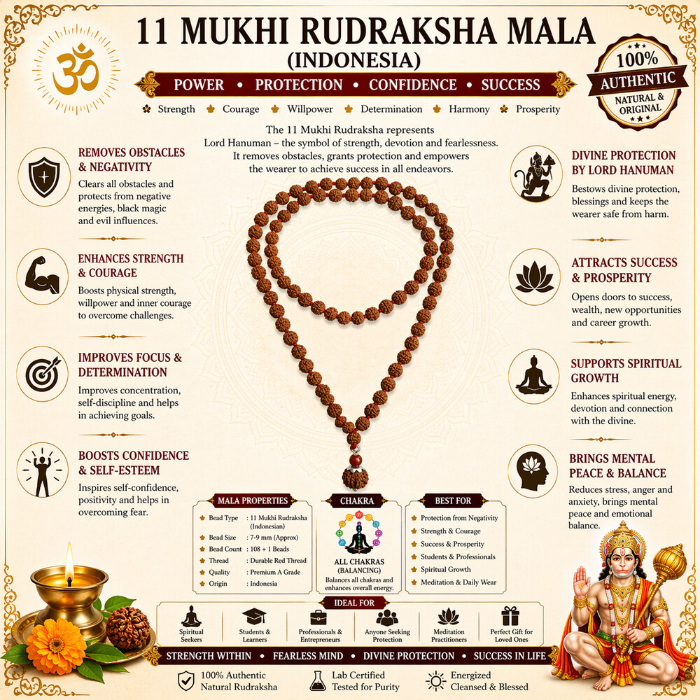 11 Mukhi Rudraksha Mala (Indonesia)