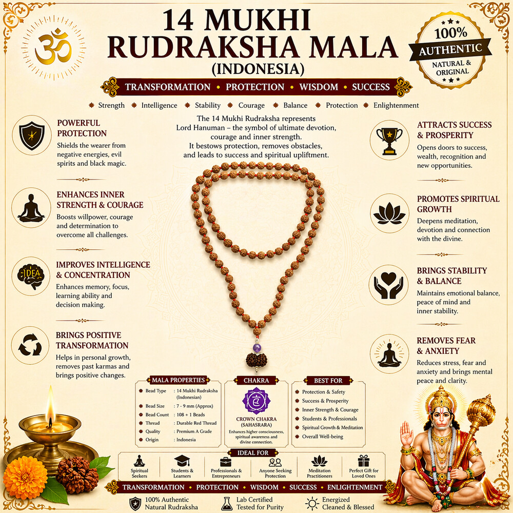14 Mukhi Rudraksha Mala (Indonesia)