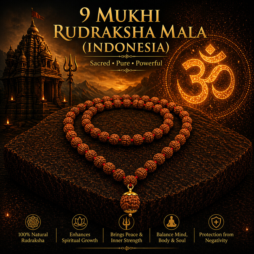 9 Mukhi Rudraksha Mala (Indonesia)