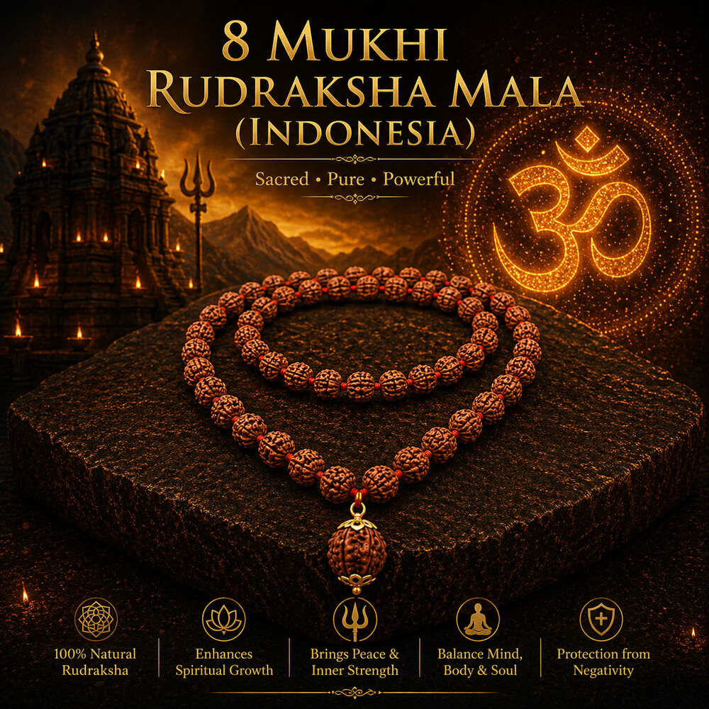 8 Mukhi Rudraksha Mala (Indonesia) 
