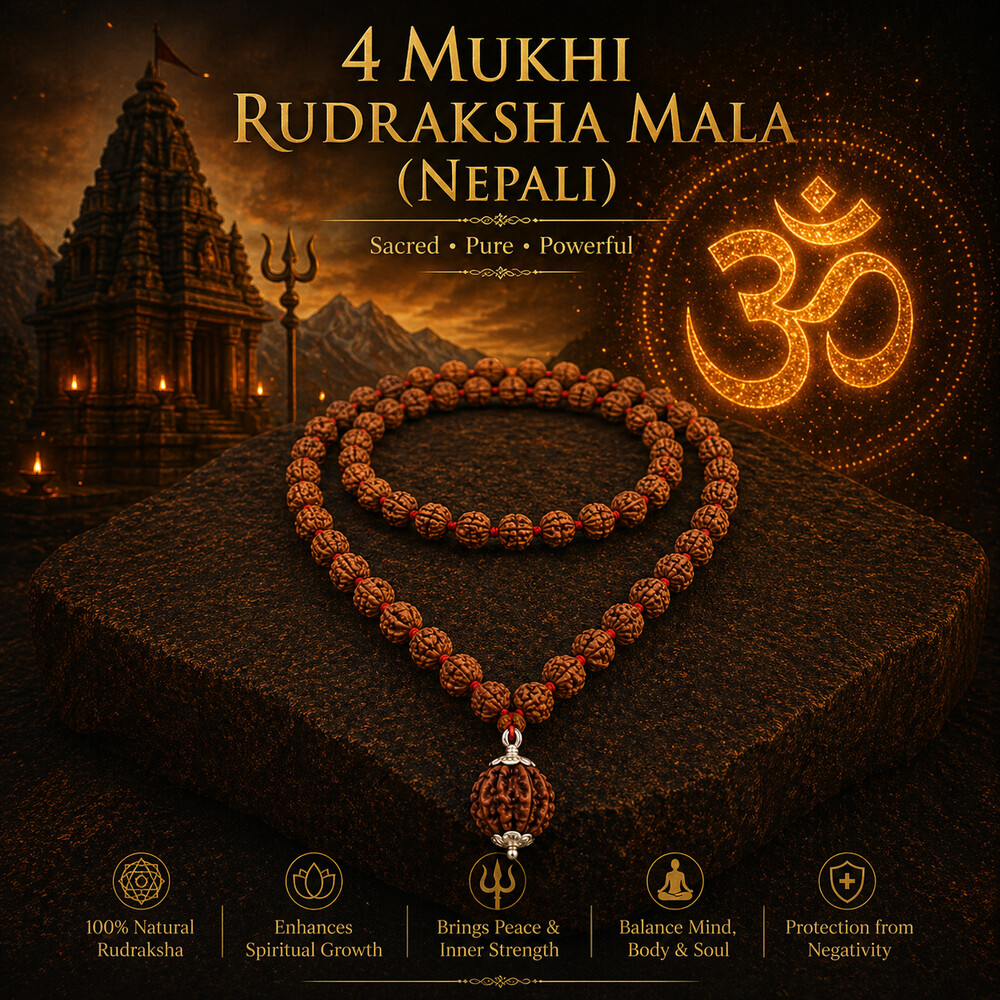 4 Mukhi Rudraksha Mala (Nepali) 