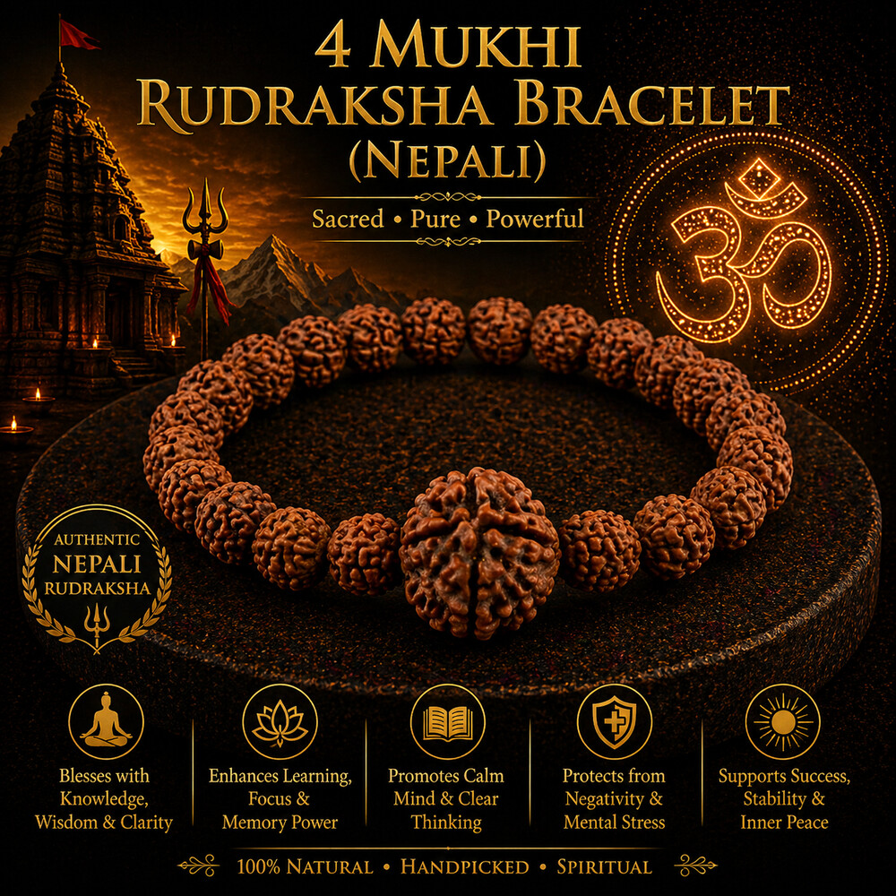 4 Mukhi Rudraksha Bracelet (Nepali)