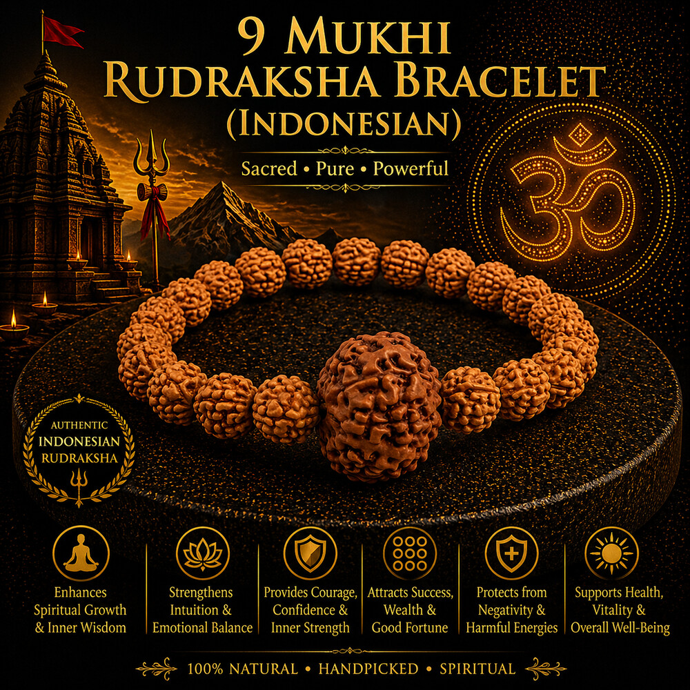 9 Mukhi Rudraksha Bracelet (Indonesian)
