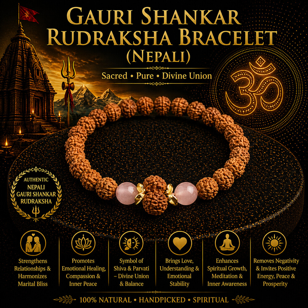 Gauri Shankar Rudraksha Bracelet (Nepali)