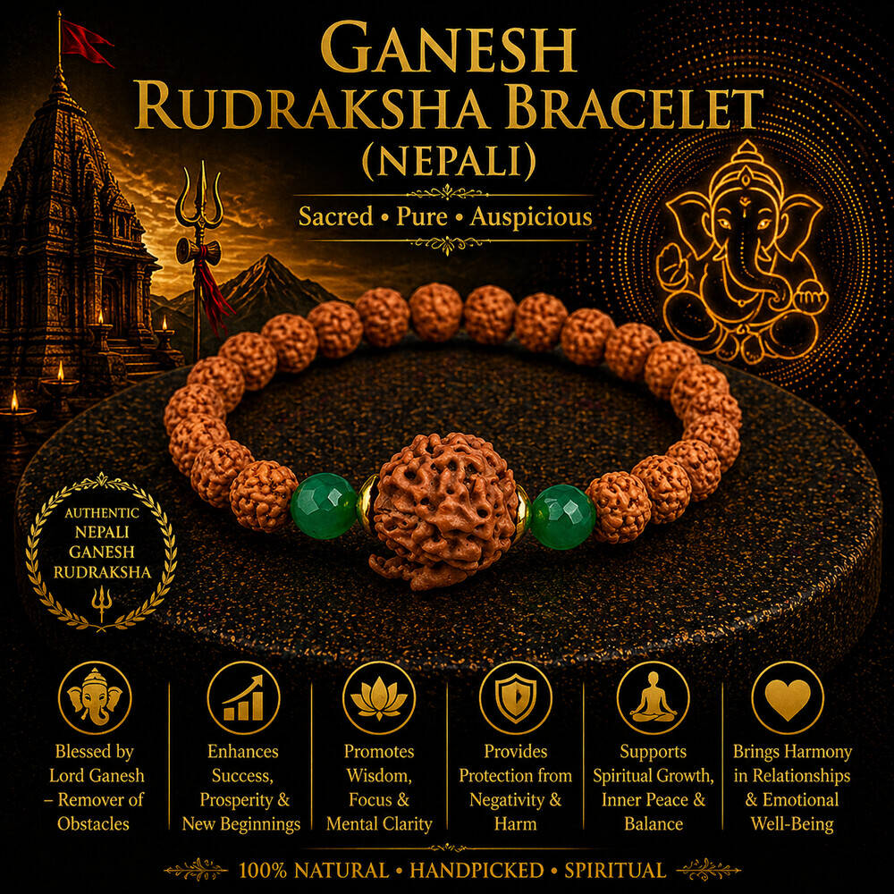 Ganesh Rudraksha Bracelet (Nepali)