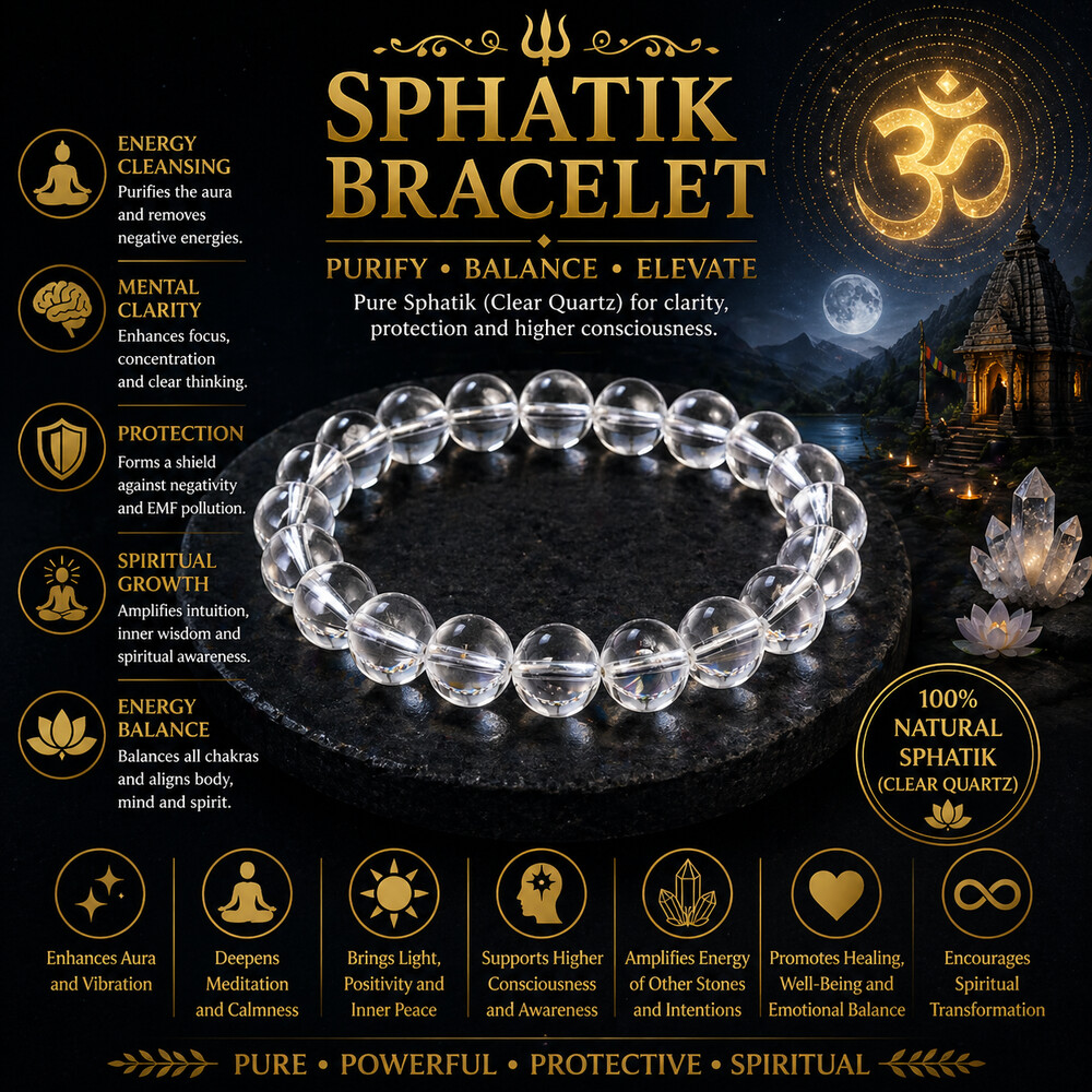 Sphatik Bracelet – Crystal Clarity Sphatik Bracelet