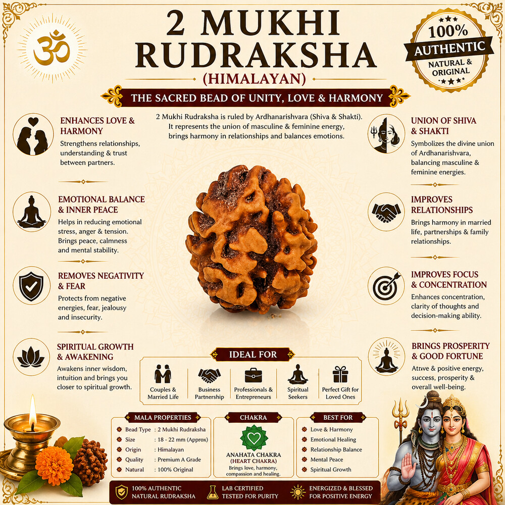 2 Mukhi Rudraksha (Himalayan)