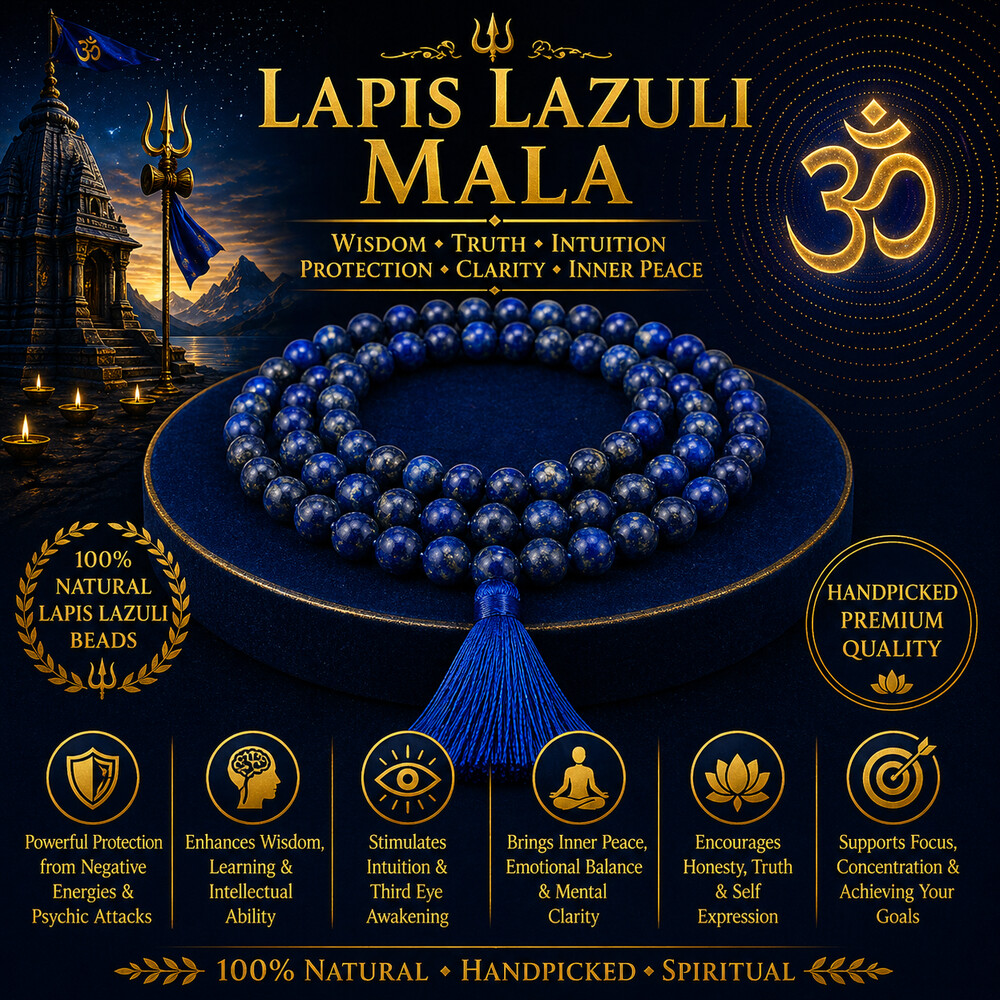 Lapis Lazuli Mala  – Jnana (wisdom, higher knowledge)