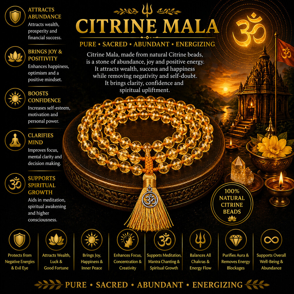 Citrine Mala – Surya (sun, success, energy)