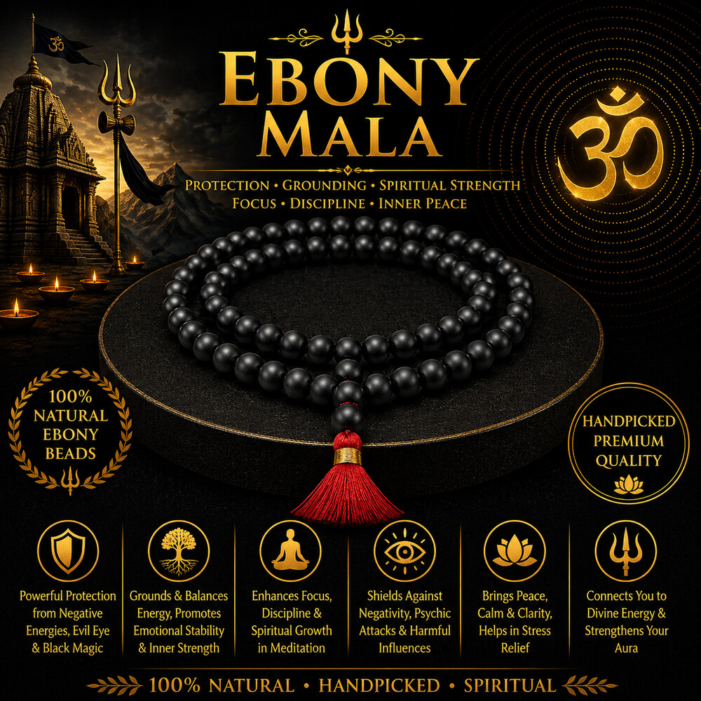 Ebony Mala – Kaal (cosmic time, depth, grounding)