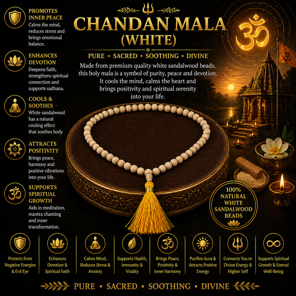 Chandan Mala (White) – Shwet Chandan Shanti Mala