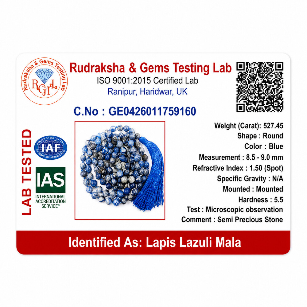 Lapis Lazuli Mala  – Jnana (wisdom, higher knowledge)